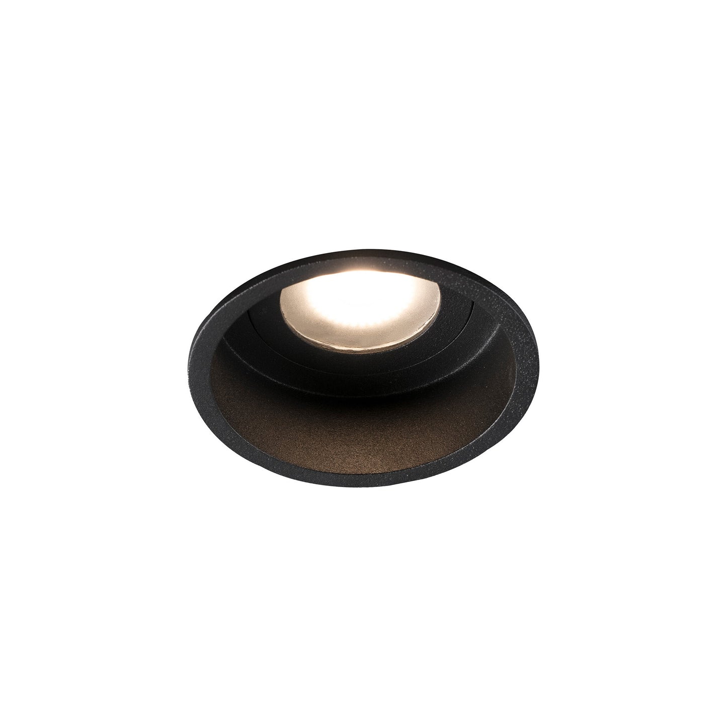 HYDE Ronde inbouwlamp, mat zwart