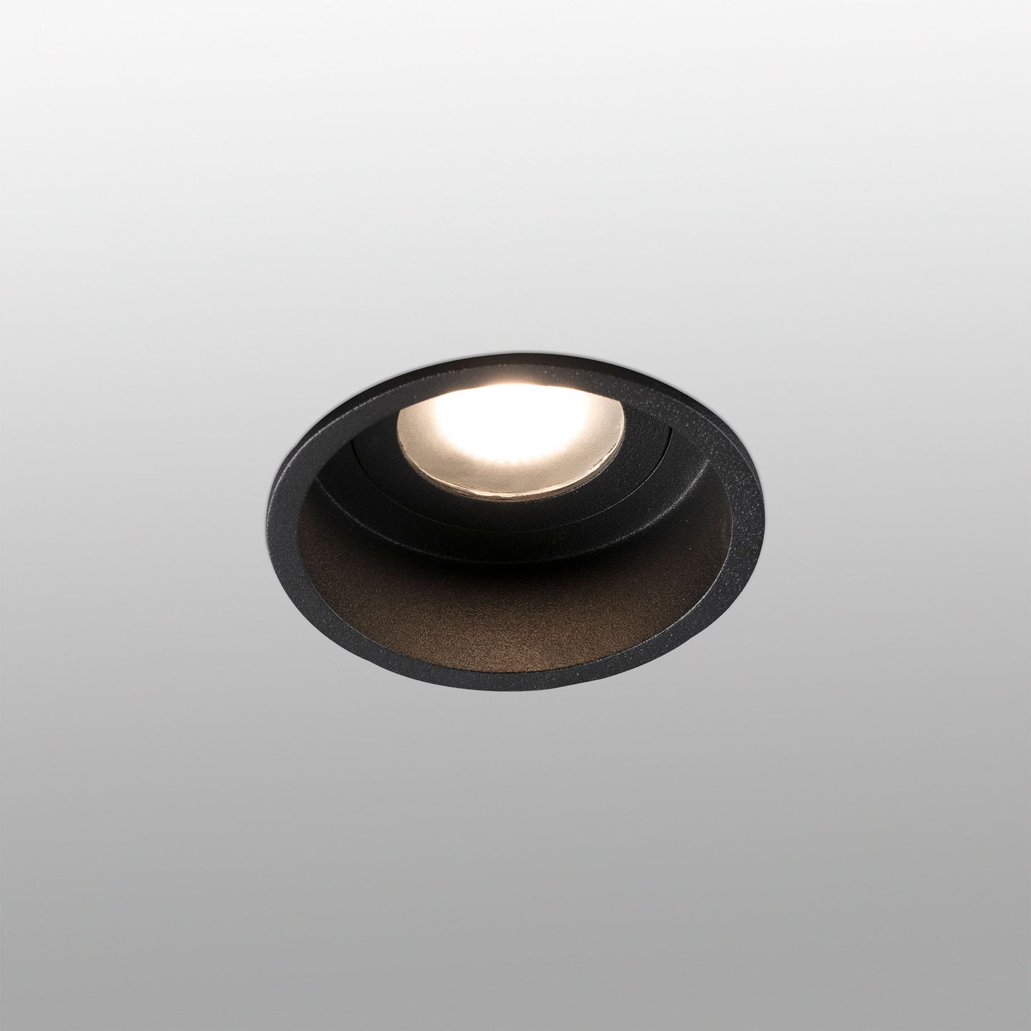 HYDE Ronde inbouwlamp, mat zwart